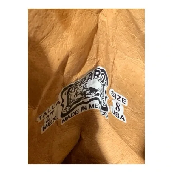 Men’s El Reparo (Texas) White Ostrich Leather Cowboy Boots Size 8 - Picture 7 of 10